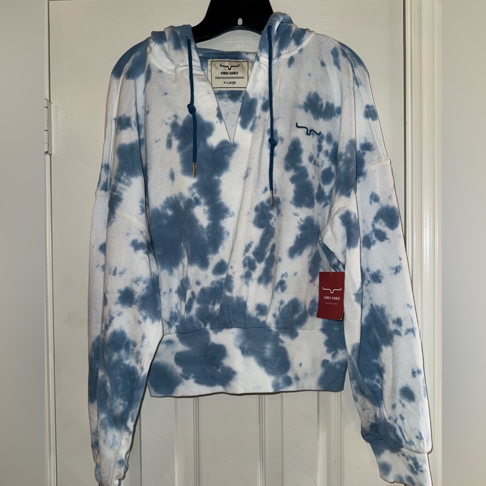NWT Kimes Ranch Blue and White Hoodie